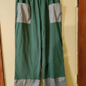 Pantaloon Green Tulip Leg Crop Pants L